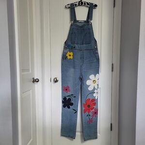 Flower Painted Overalls